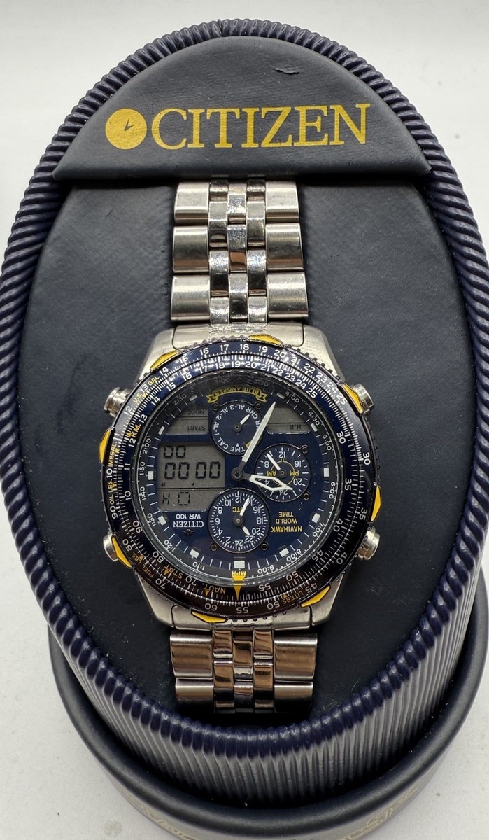 Citizen Navihawk Blue Angel's Men's Watch -C300-WR100 World TIME
