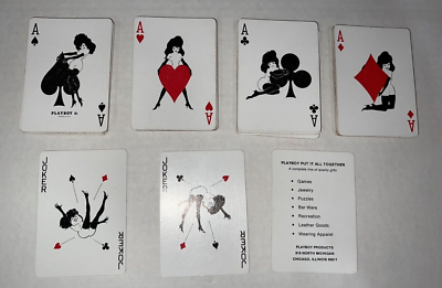 VINTAGE PLAYBOY DECK OF PLAYING CARDS AK 7206 WITH JOKERS 1973