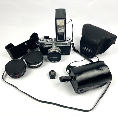 Yashica Film Camera Bundle Electro 35 GSN Spiderman 45mm Flash