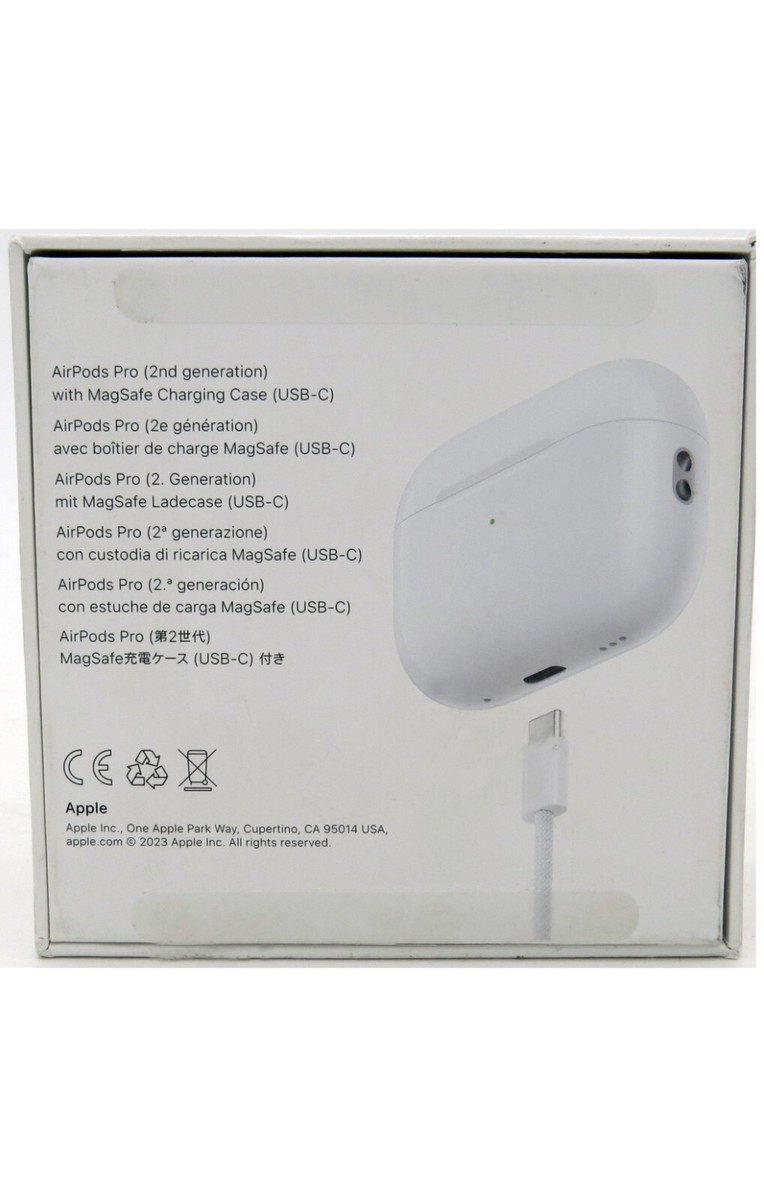 Apple AirPods Pro 2nd Generation Gen 2 2023 A2968 with Magsafe USB