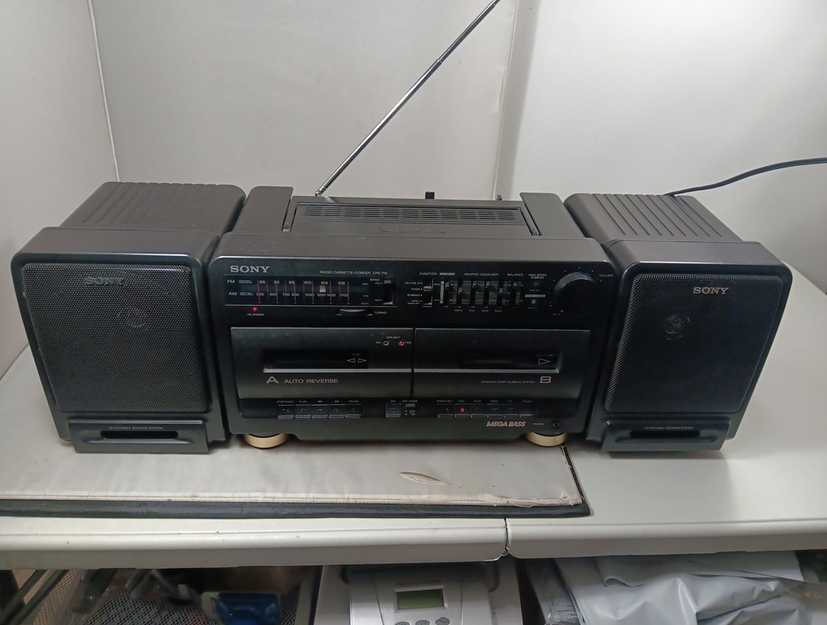 Sony Radio Cassette-Corder CFS-710 Boombox Works Great | eBay
