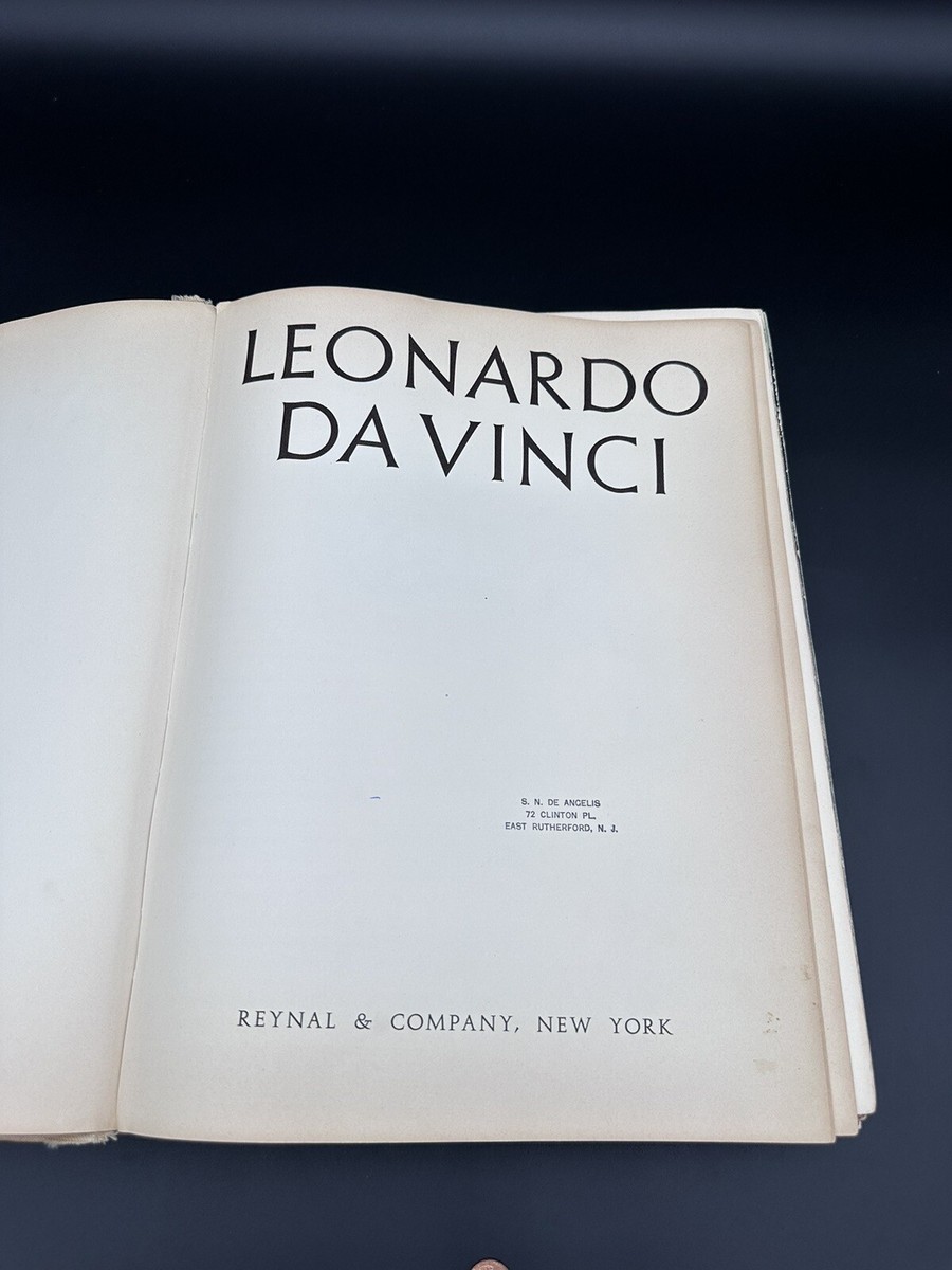 VTG 1956 Leonardo Da Vinci Art Coffee Table Book Large Hardcover