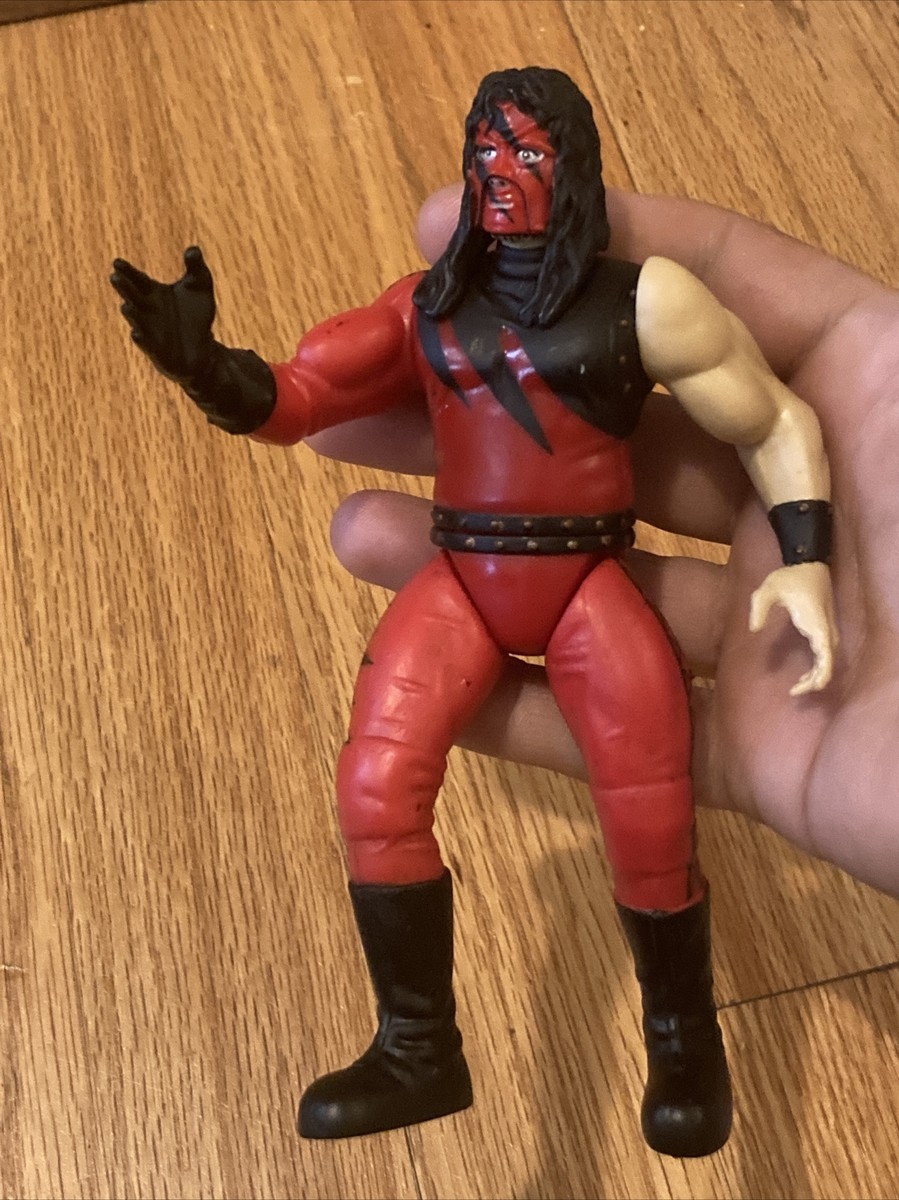1999 WWF WWE Jakks Masked Kane Slammer Wrestling Figure Black red