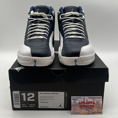 Size 12 - Air Jordan 12 Retro 2012 Obsidian Navy White Leather
