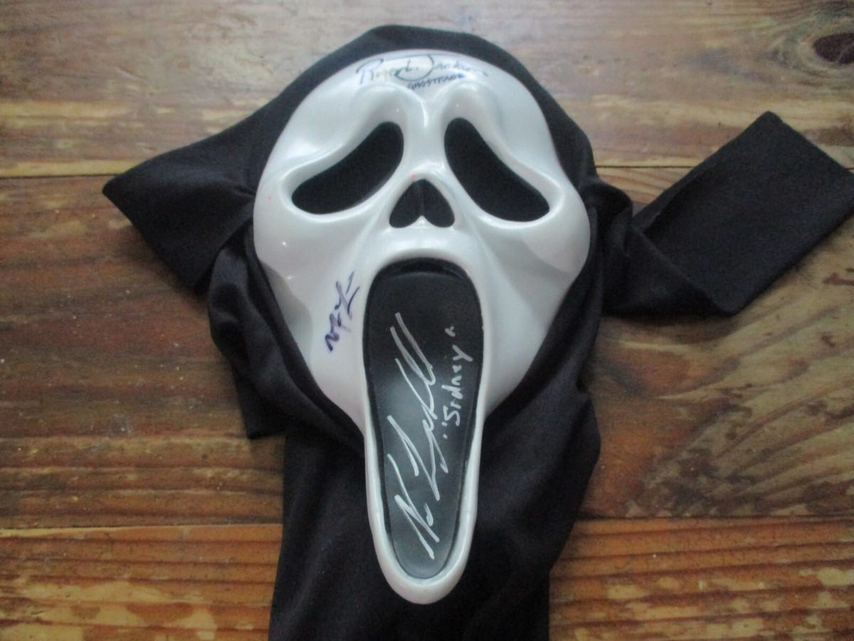 SCREAM GHOSTFACE MASK autographed/signed NEVE CAMPBELL + 2 JSA