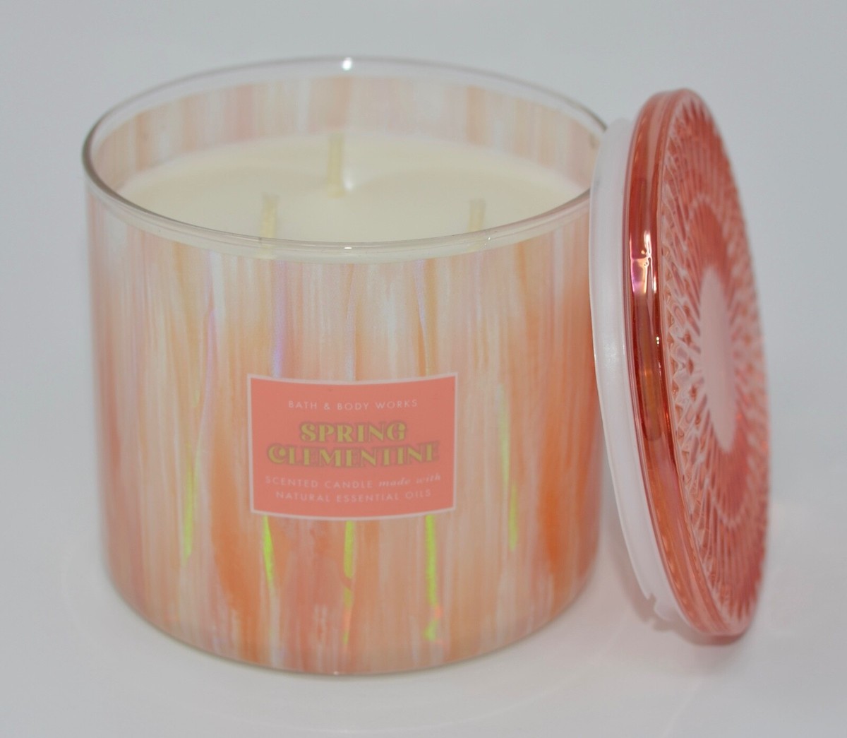BATH & BODY WORKS SPRING CLEMENTINE SCENTED CANDLE 3 WICK 14.5OZ