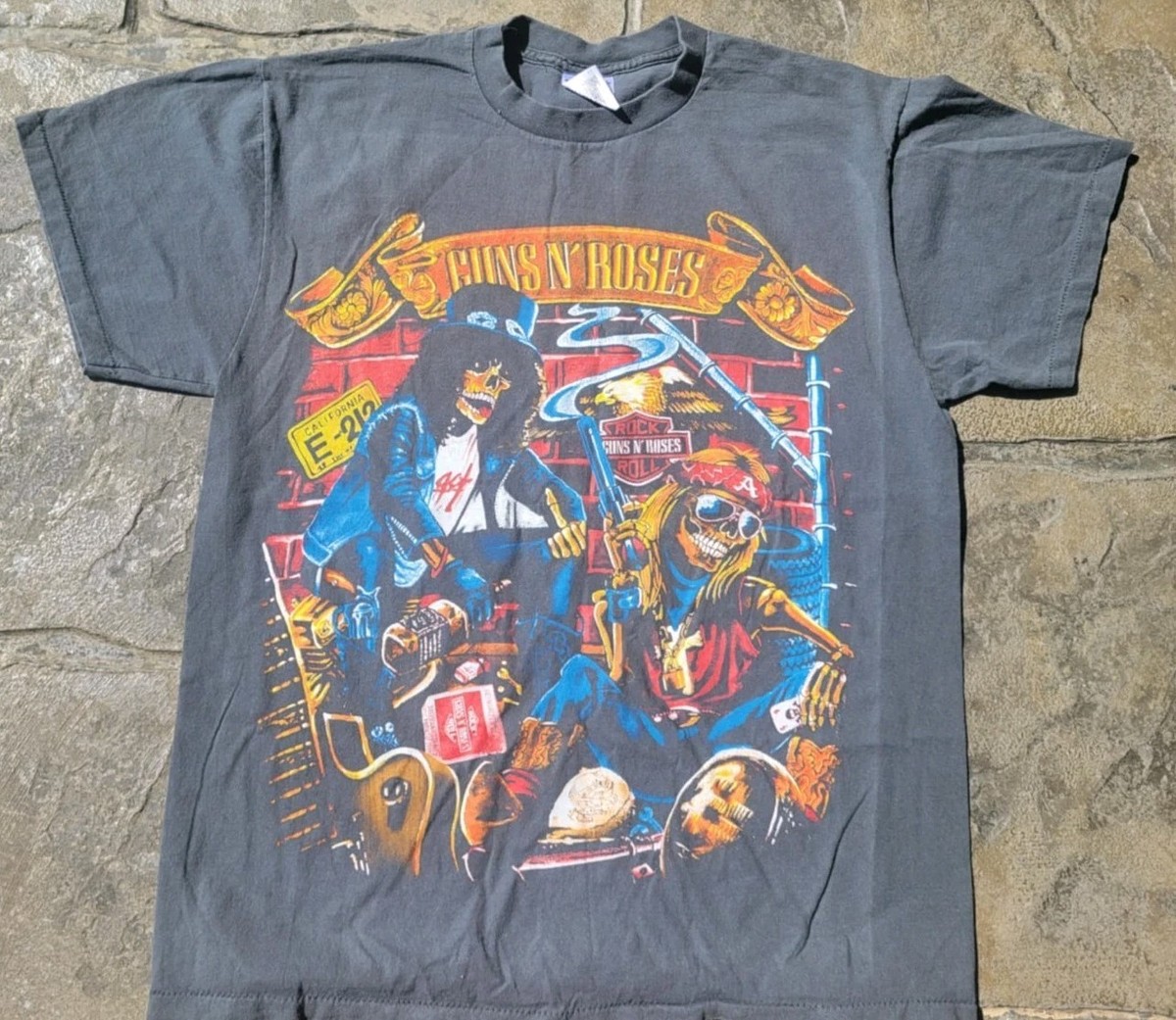 Vintage Guns N Roses Shirt Large Double Sided Modern Reprint