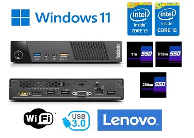CHEAP Windows 11 Lenovo ThinkCentre Desktop PC Tiny Core i7 8Gb