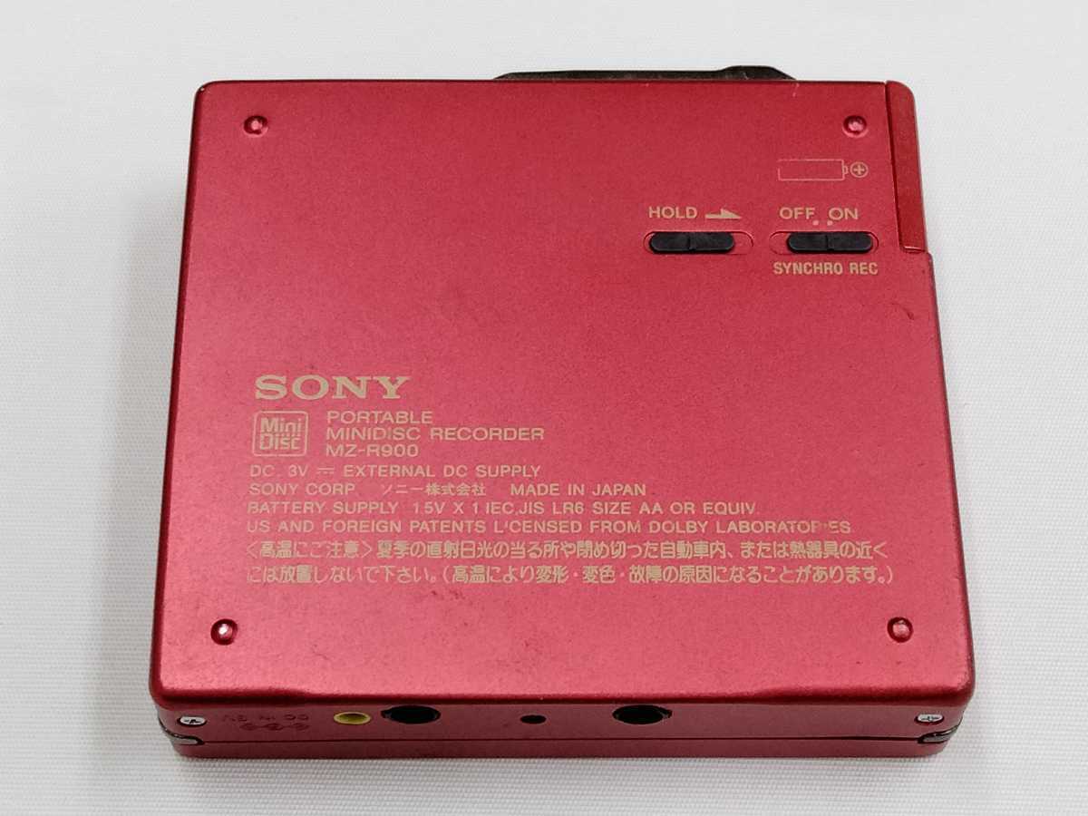 Sony MZ-R900 MD Walkman Portable Player Recorder Red Music