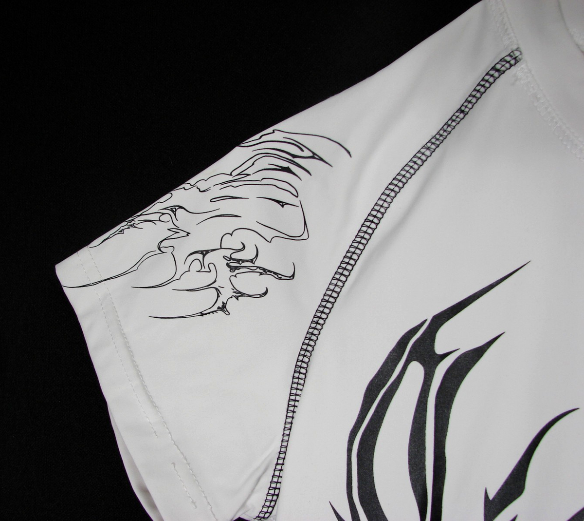 Breathedivinity Original Tribal Graphic White Compression Shirt