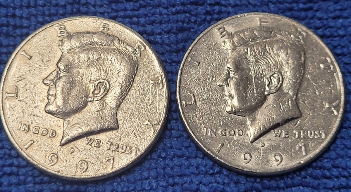 1997 1P+1D Kennedy Half Dollar Missing Reeded Edge. | eBay