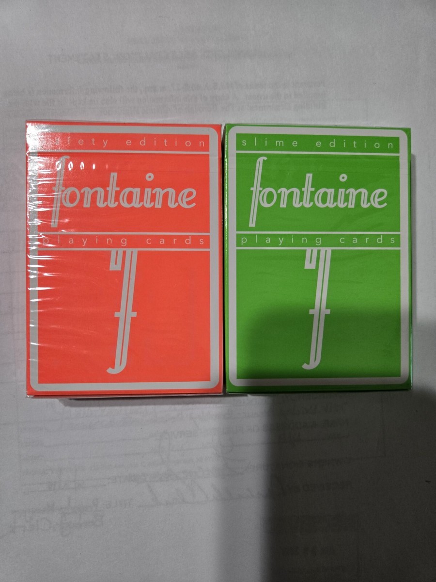 Fontaine playing cards safety And Slime 2 deck bundle Cotton Candy