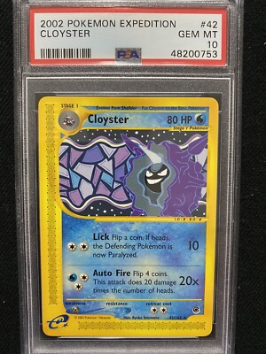 2002 Pokemon Expedition Cloyster 42/165 PSA 10 Gem Mint | eBay
