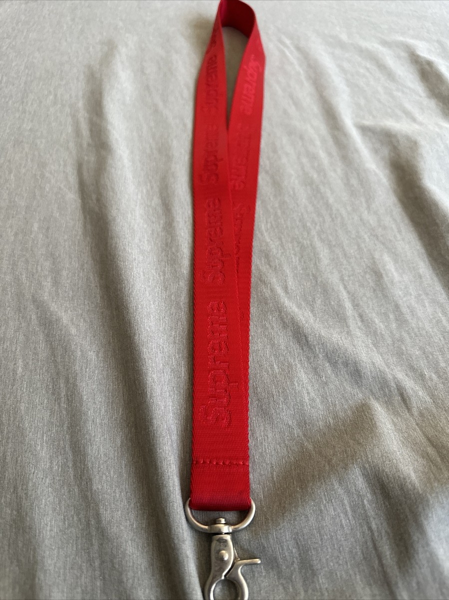 Supreme New York Lanyard SS16 Red Logo Monogram Keychain | eBay