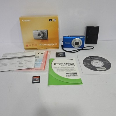 Canon PowerShot A4000 IS 16.0MP Digital Camera - Blue for sale