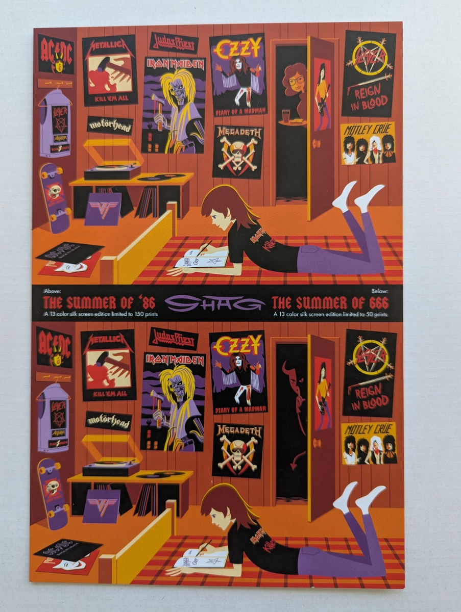 SHAG Summer of 86 666 Promo Card Handbill Ozzy Mini Print San