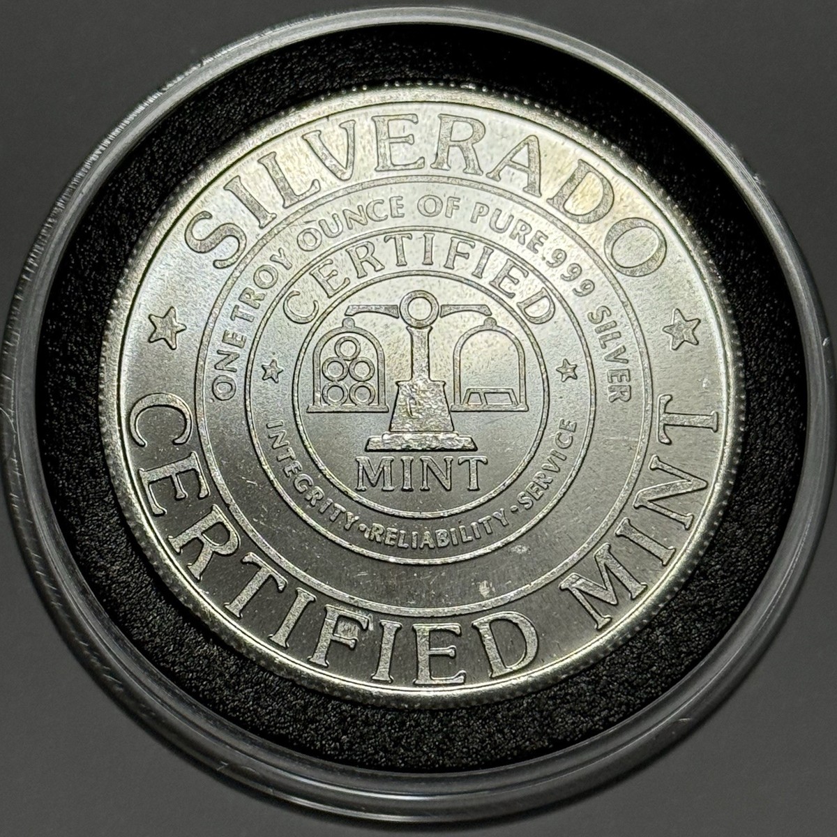 1970's Vintage Silverado RARE Coin 1 Troy Oz .999 Fine Silver