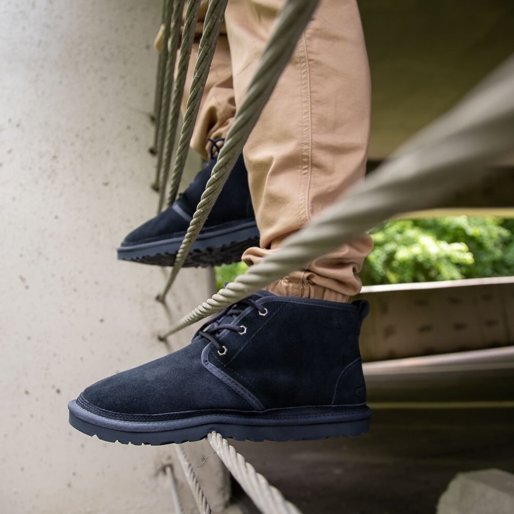 UGG Neumel Chukka Boot Navy Blue Suede Mens Size 10 43 New | eBay
