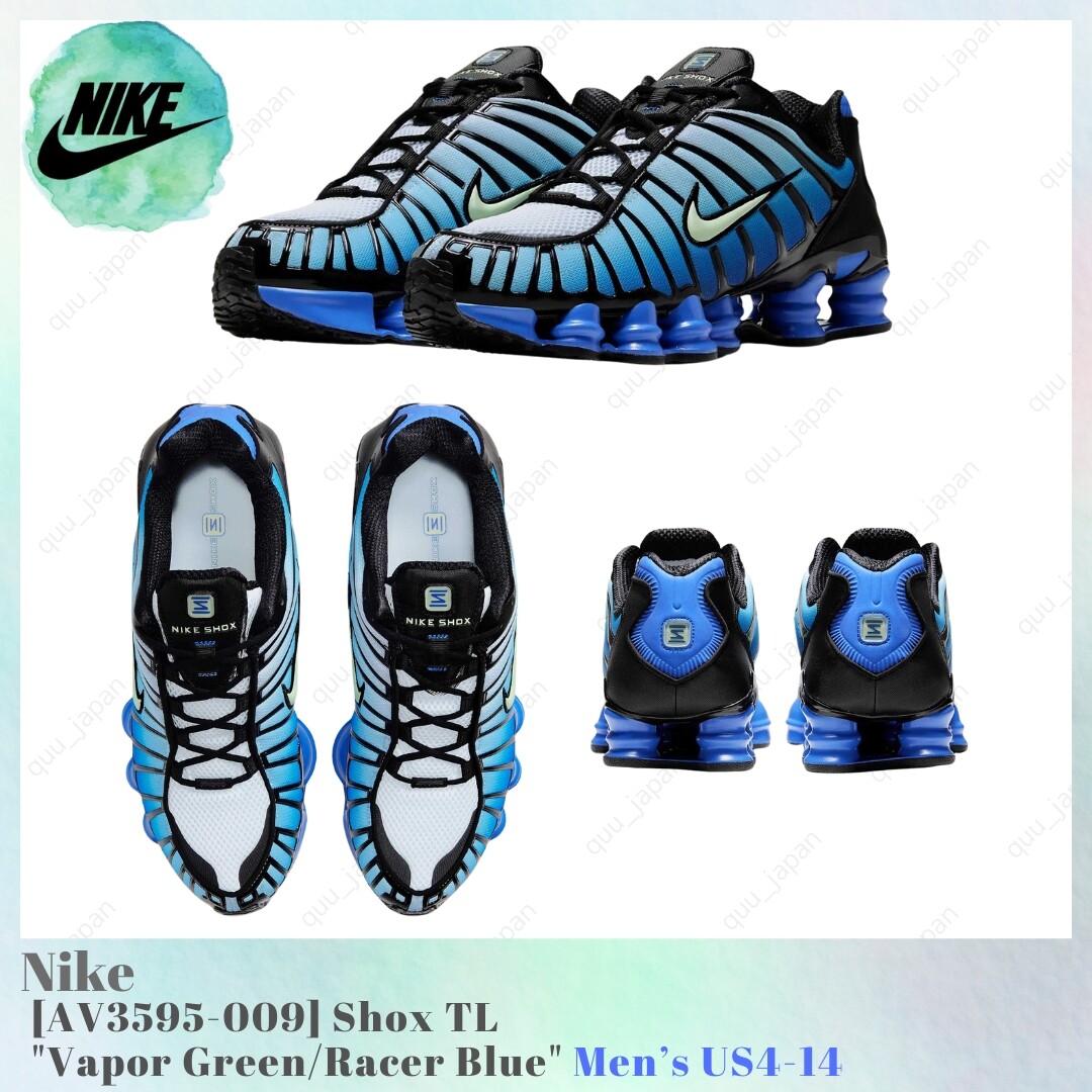 Nike Shox TL Vapor Green / Racer Blue AV3595-009 Men's US4-14 NEW