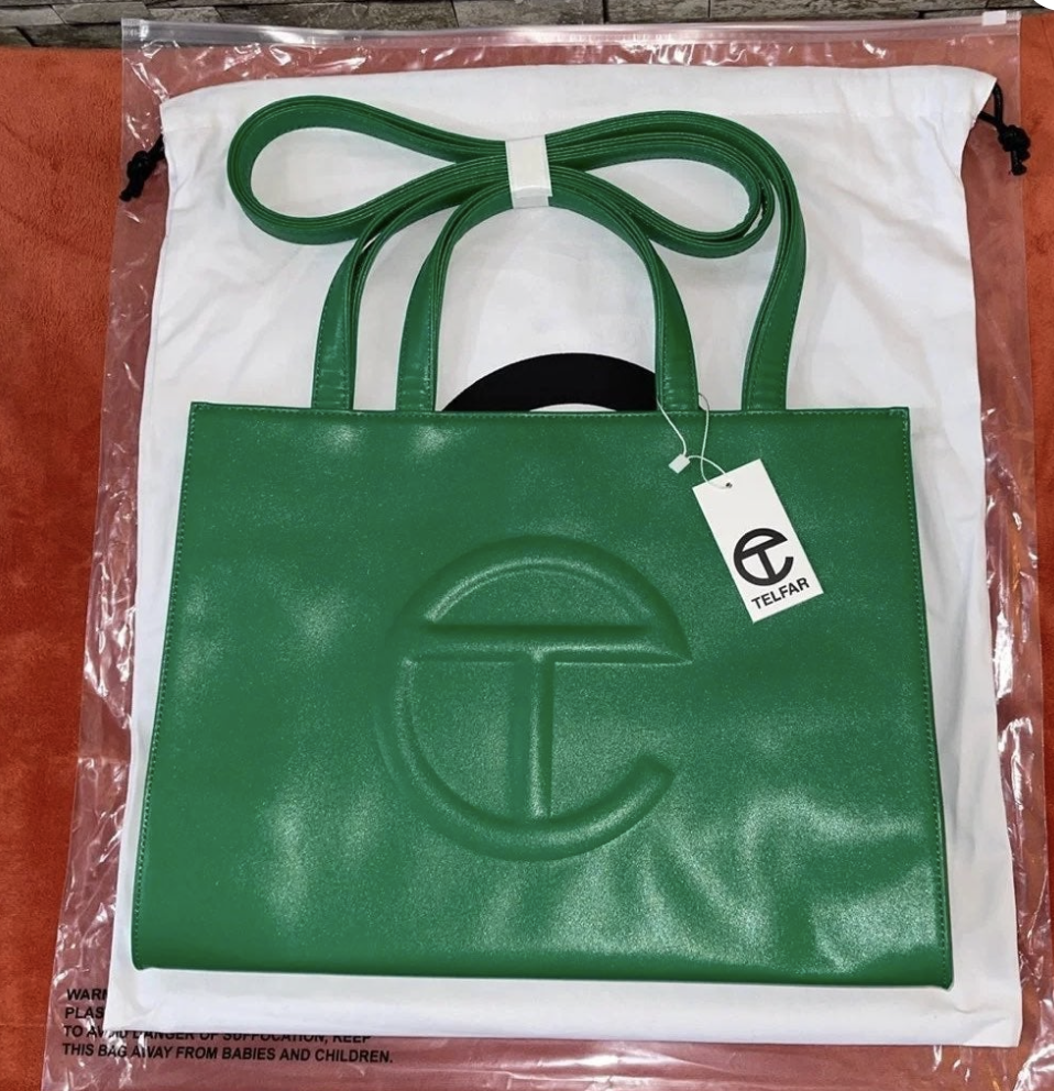Telfar Medium Greenscreen Shopping Bag Vegan Leather | eBay