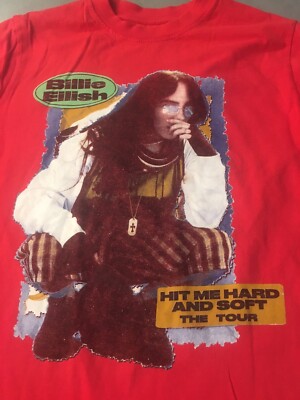 2024 Billie Eilish Shirt American Express XL Hit Me Hard And Soft