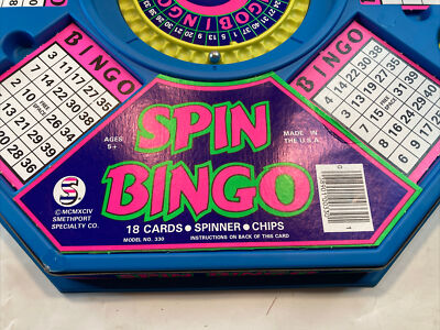 Vintage Smethport Roulette-Style Spin Bingo Board Game Complete