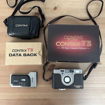 Contax T3 Silver 70th Limited Edition 35mm Film Camera Excellent w