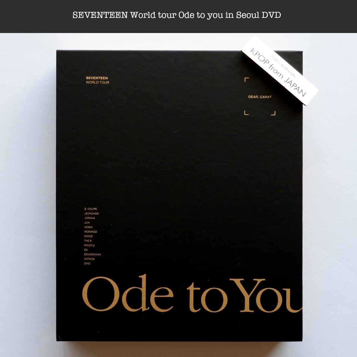 SEVENTEEN World Tour Ode to you in Seoul DVD Japan edition