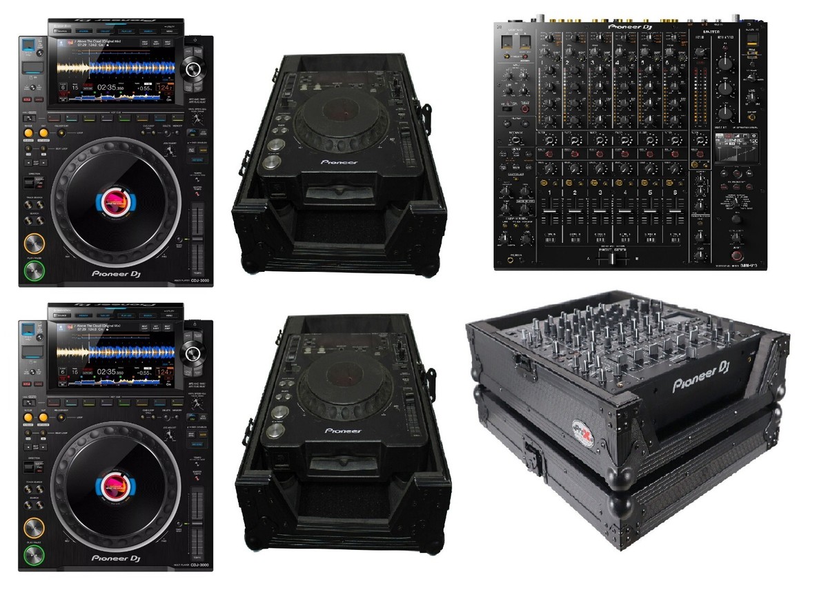 2x PioneerCDJ-3000MultiPlayer+DJM-V10 Mixer+2x ProXXS-CDBLCase+XS