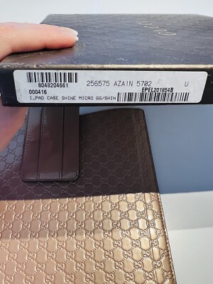 GUCCI GG Monogram Brown Patent Leather iPad Case | eBay