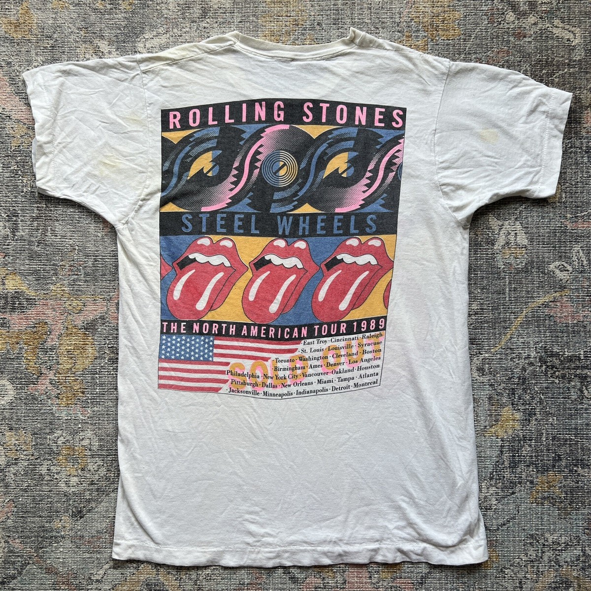 Vintage Rolling Stones 1989 Steel Wheels North American Tour M