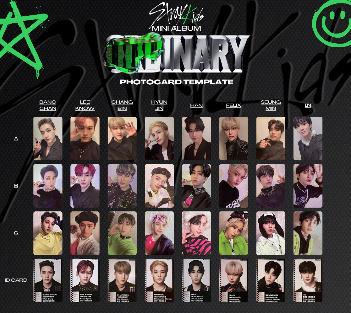 Stray Kids Oddinary Official Photocards (Chan Leeknow Changbin