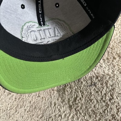 Adio Hat Cap Fitted Mens 7 1/4-7 5/8 Black Green Skateboard