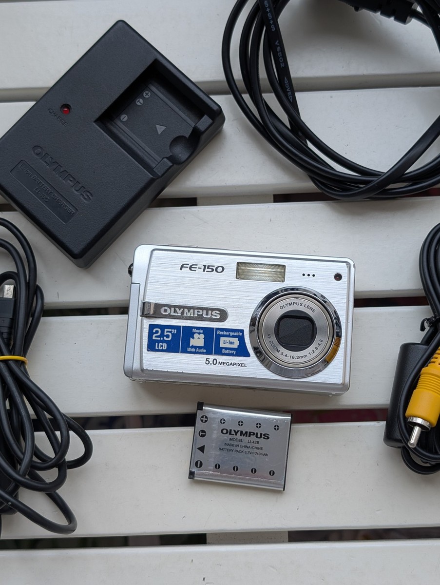 Olympus FE-150 5.0 MP 3X Optical Zoom Digital Camera Silver | eBay