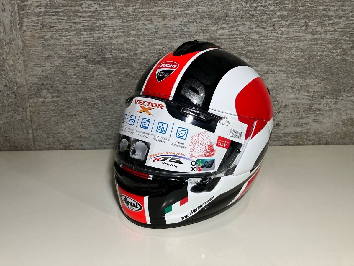 DUCATI CORSE SBK4 ARAI FULL FACE HELMET VECTOR-X M 57~58cm used | eBay