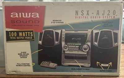 Aiwa Stereo System NSX-AJ20 Digital Audio System New In Box Retro