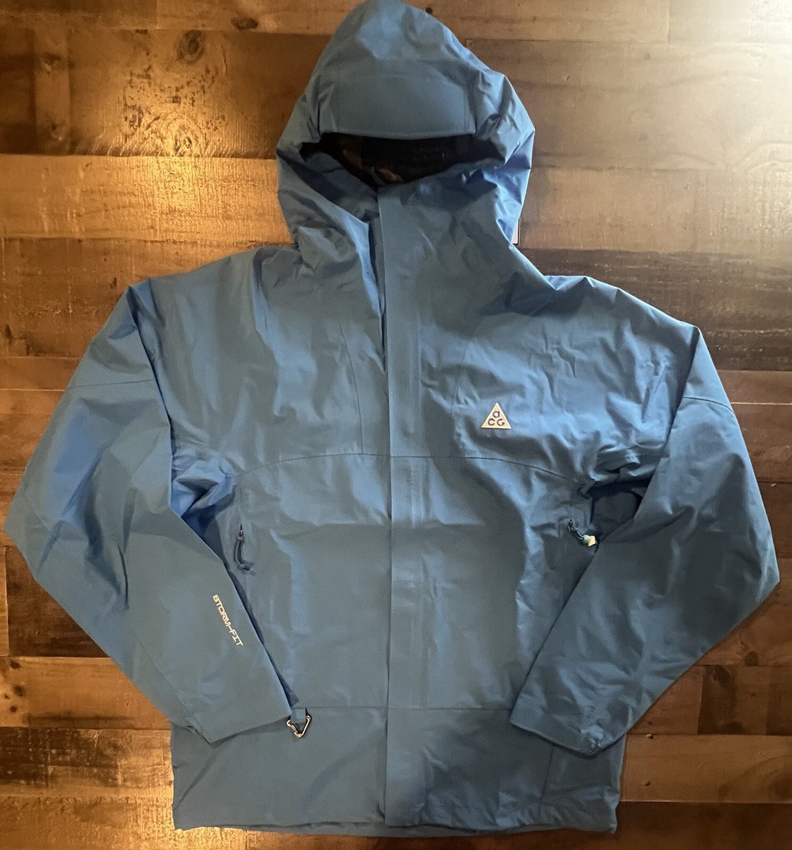 New NIKE ACG STORM-FIT CASCADE RAIN JACKET Blue Size Medium DV9415