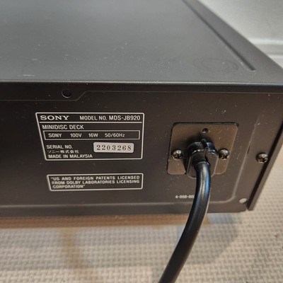 Sony MDS-JB920 Minidisc Recorder working with remote controler | eBay