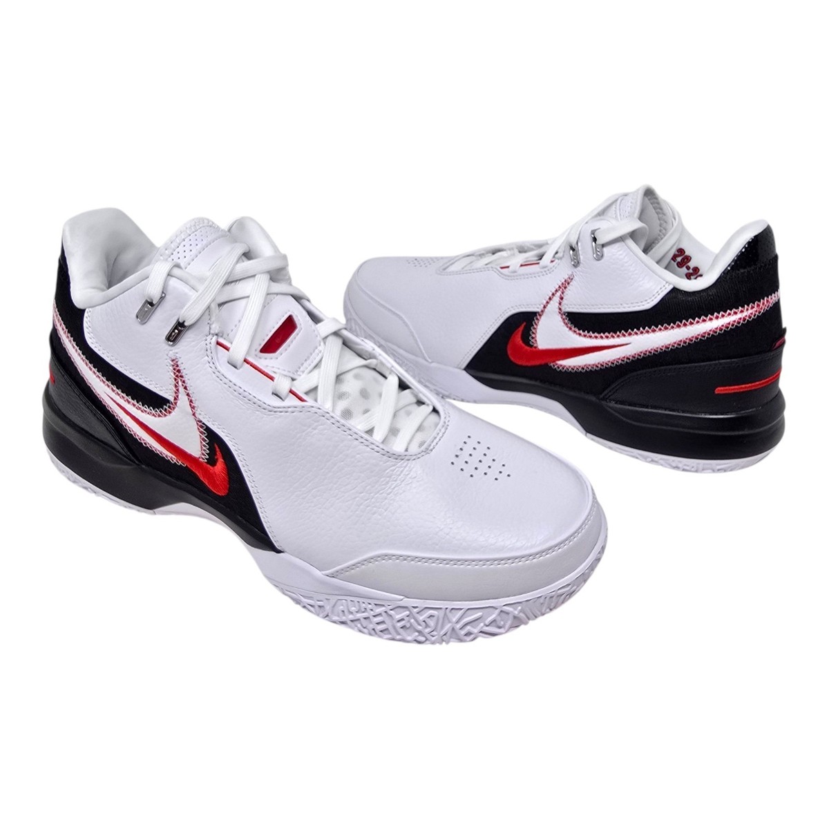 Nike Zoom Lebron NXXT Gen AMPD WHITE Black Red Men's Shoes Size 12