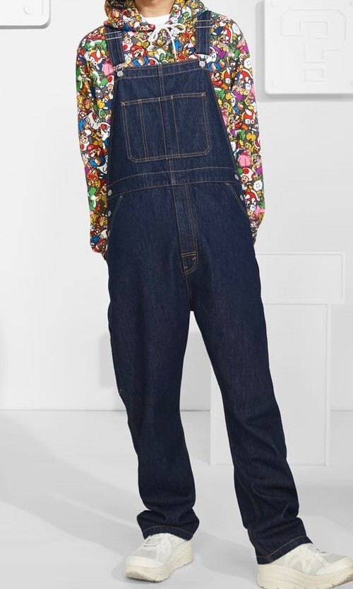 Levi´s X Super Mario Nintendo Men's Denim Dungaree Overalls Jeans