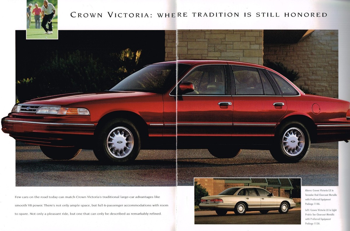 1997 Ford CROWN VICTORIA Brochure / Catalog with Color Chart: LX