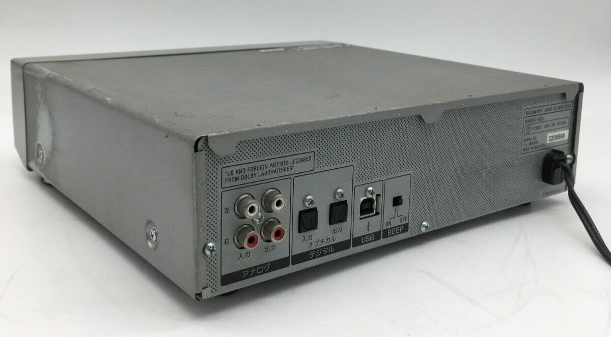 Sony MDS-S500 MD Mini Disk Player Deck Tested Headphones & Analog