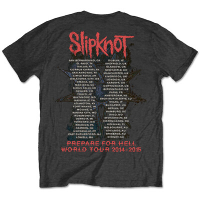 Slipknot - Prepare For Hell-2014-2015 Tour - Black t-shirt | eBay