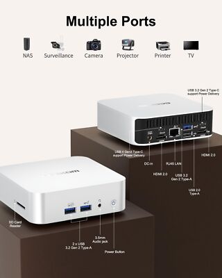 GEEKOM A7 Mini PC, AMD Ryzen 9 7940HS Mini PC Windows 11 Pro (8