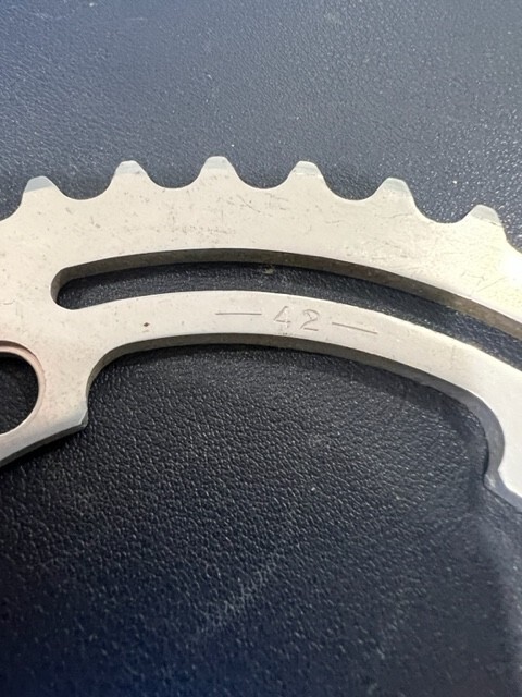 VINTAGE OLD SCHOOL SR ALLOY APEX 42 TOOTH CHAINRING 118 BCD MINT
