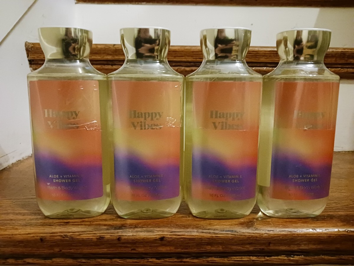 BATH AND BODY WORKS BBW HAPPY VIBES SHOWER GEL SUMMER SPRING LOT