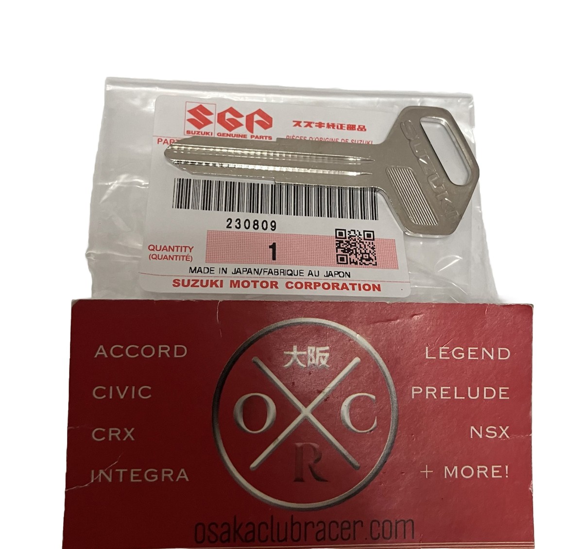 Genuine OEM SUZUKI Spare Key Blank Uncut Samurai Jimny Swift NEW