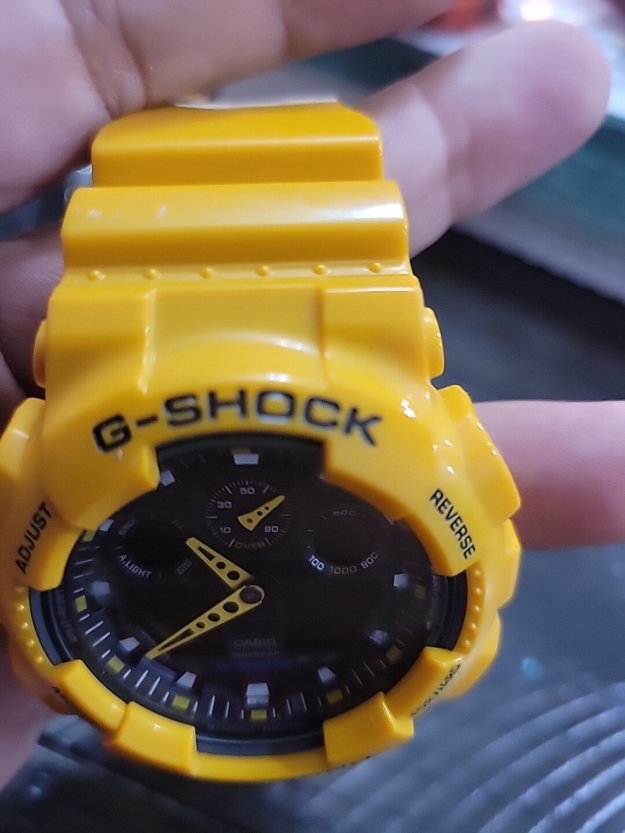 🔥🔥CASIO G-SHOCK WATCH MENS GA-100A-9A YELLOW/ORANGE/BLACK GA100A