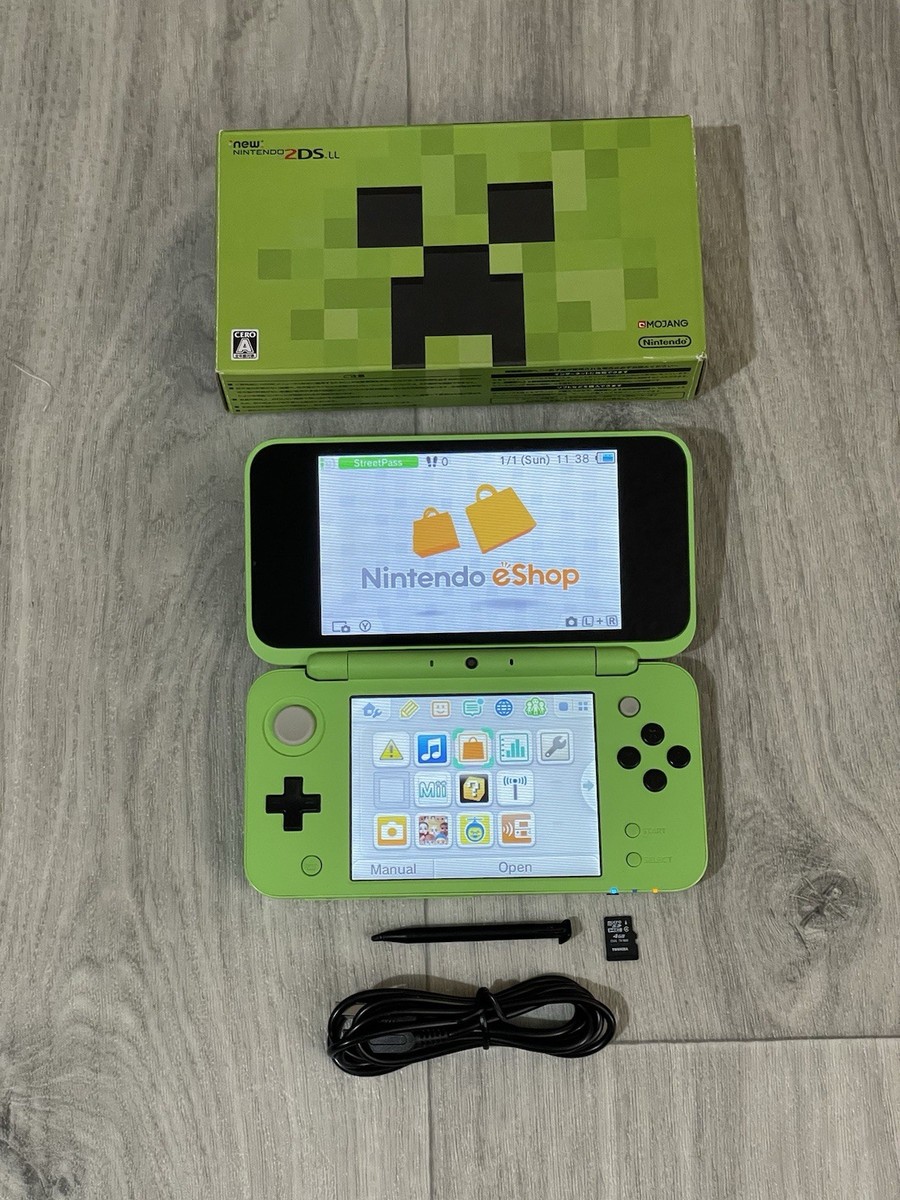 New Nintendo 2DS XL LL Minecraft Creeper Limited Edition Console