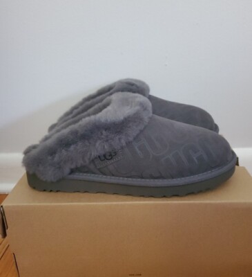 Ugg Womens Cluggette UGG Graphic Slipper Size US 6 Charcoal | eBay